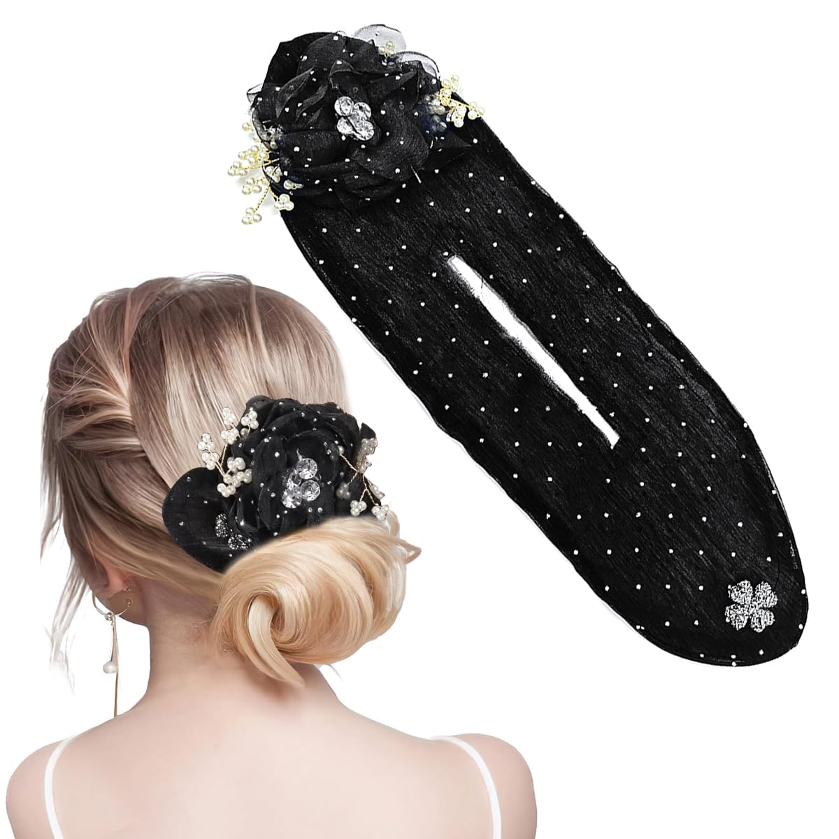 PALAY Hair Bun Accessories for Women and Girls Floral Pearl Magic Hair Bun Maker Flawless French Bun Hair Clips for Women Elegant Bun Maker Headpiece Birthday Gift for Women, Girls PALAY Hair Bun Accessories for Women and Girls Floral Pearl Magic Hair Bun Maker Flawless French Bun Hair Clips for Women Elegant Bun Maker Headpiece Birthday Gift for Women, Girls